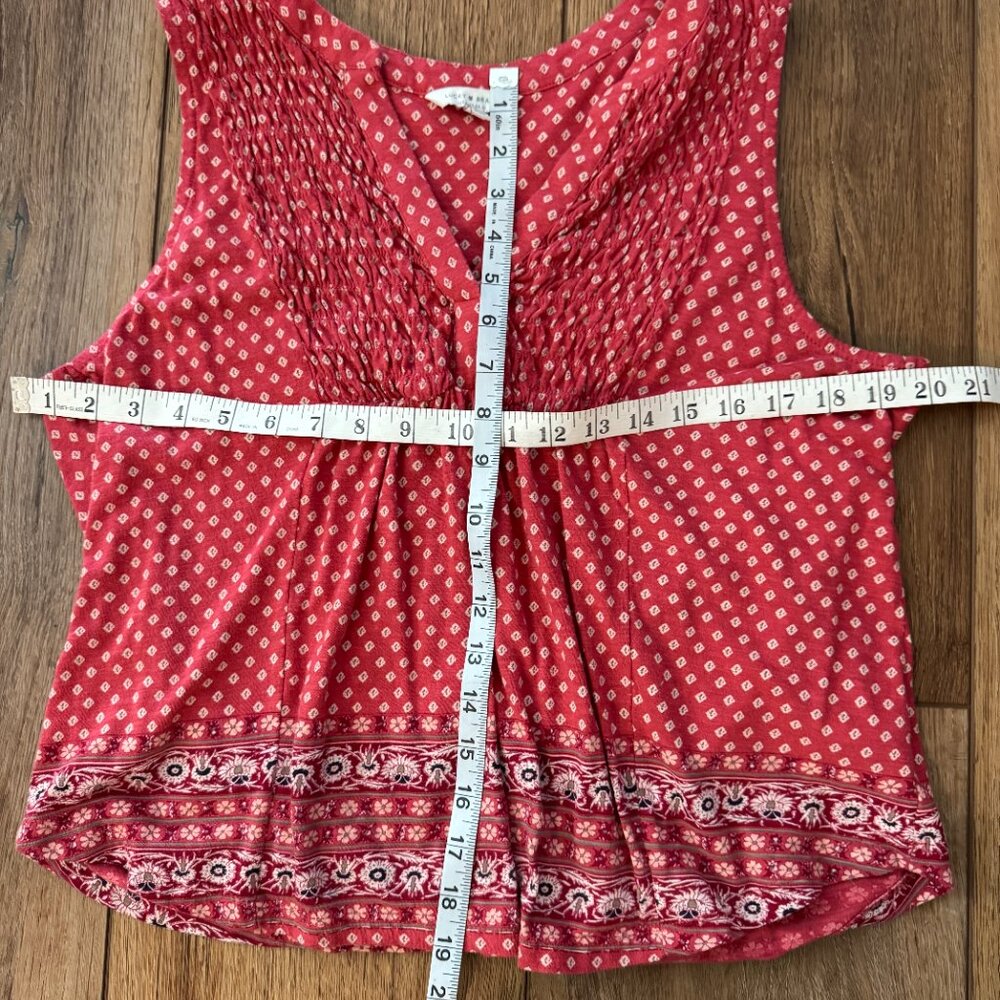 LUCKY BRAND Women’s Sleeveless Graphic Print Top Size Med NWOT - Picture 5 of 7